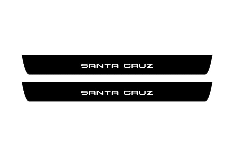 Hyundai Santa Cruz 2021+ Led Door Sill Pro With Logo Santa Cruz (Premium Painting) Hyundai Led Door Sills PRO opdesign