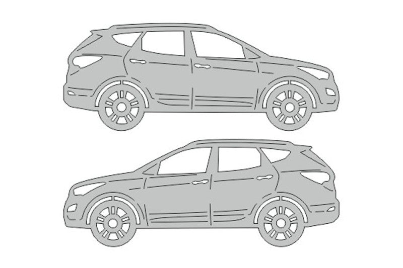 Hyundai SantaFe III (2012-2019) Floor Mat Emblem Set – Stainless Steel Badges Car Mats Badges Decoin