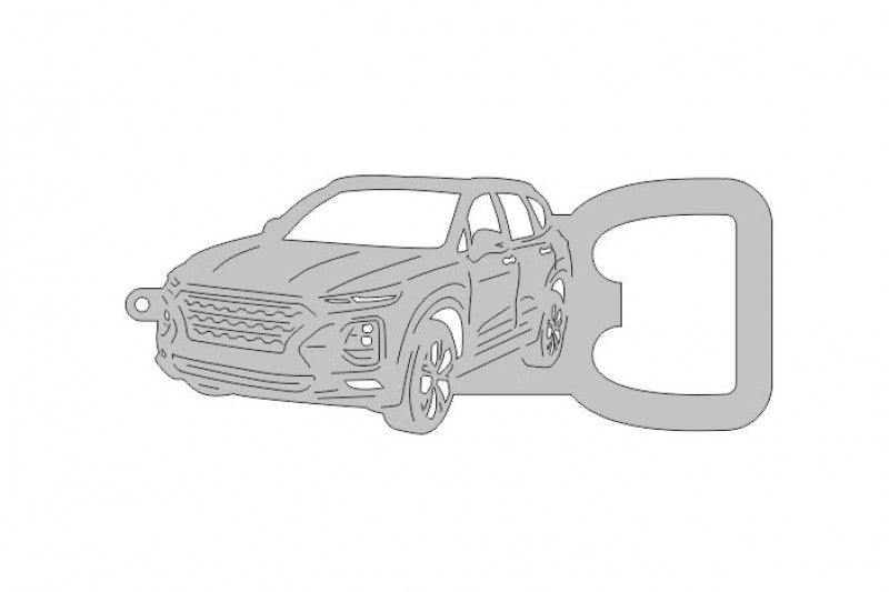 Keychain Bottle Opener for Hyundai SantaFe IV 2019-2024 Keychains opdesign