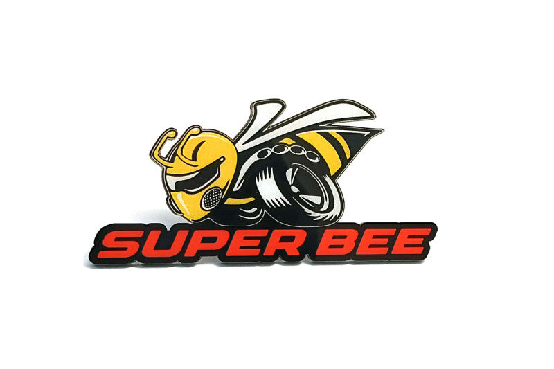 Dodge tailgate trunk rear emblem with Super Bee logo (type 2)