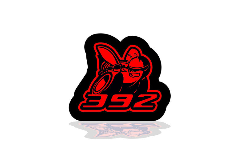 Dodge Illuminated LED Radiator Grille Emblems and Badges with Scatpack + 392 (type 2) logo Dodge Led emblems decoinfabric