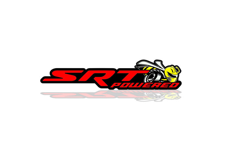 Dodge Emblem & Badges set with SRT Powered + Scat Pack logo (Type 2) Dodge emblems decoinfabric BLACK RED