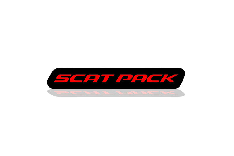 Dodge Illuminated LED Radiator Grille Emblems and Badges with Scatpack (type 5) logo Dodge Led emblems decoinfabric