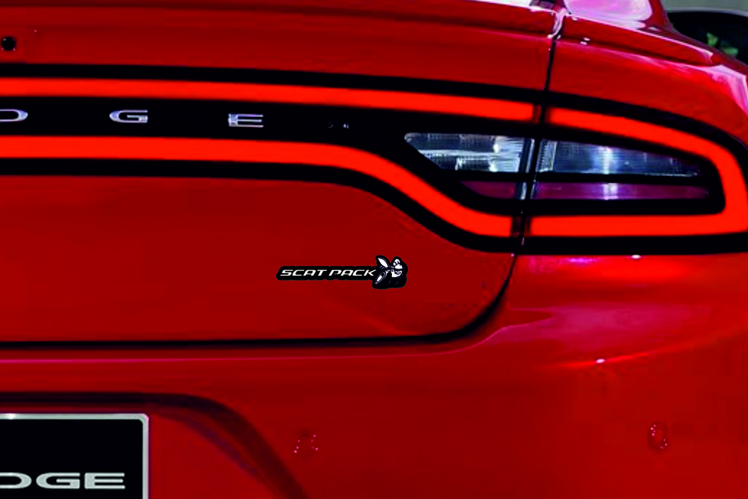 Dodge Emblem & Badges set with Scat Pack logo (Type 4) Dodge emblems decoinfabric