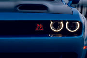 Dodge Illuminated LED Radiator Grille Emblems and Badges with Scatpack + 392 (type 2) logo Dodge Led emblems decoinfabric