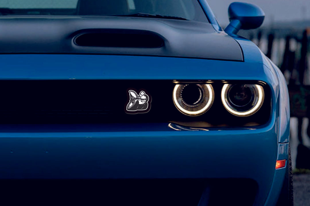 Dodge Illuminated LED Radiator Grille Emblems and Badges with Scatpack (type 1) logo Dodge Led emblems decoinfabric