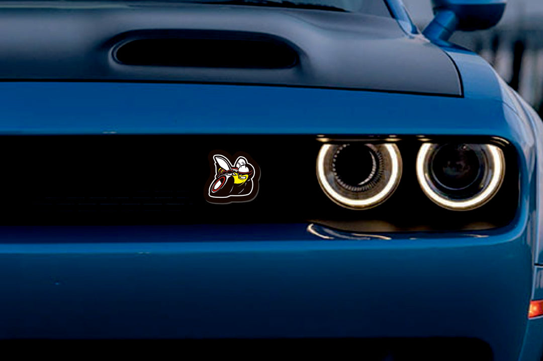 Dodge Illuminated LED Radiator Grille Emblems and Badges with Scatpack (type 2) logo Dodge Led emblems decoinfabric
