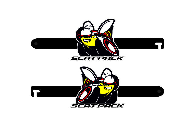 Custom Car Show Door Props Scatpack (type 2) Logo Stainless Steel