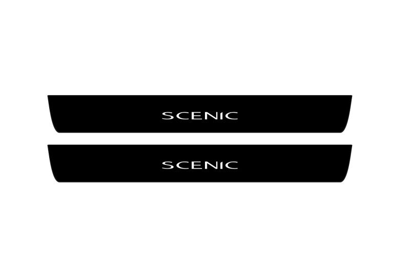 Renault Scenic III 2009-2016 Led Door Sill Pro With Logo Scenic (Premium Painting) Renault Led Door Sills PRO opdesign