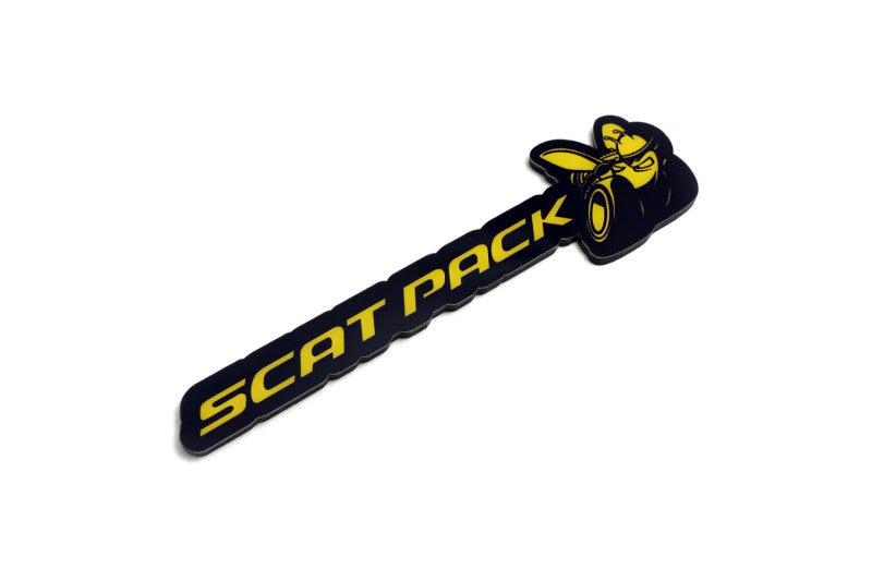 Dodge tailgate trunk rear emblem with Scat Pack logo (type 4)