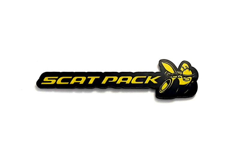 Dodge tailgate trunk rear emblem with Scat Pack logo (type 4)