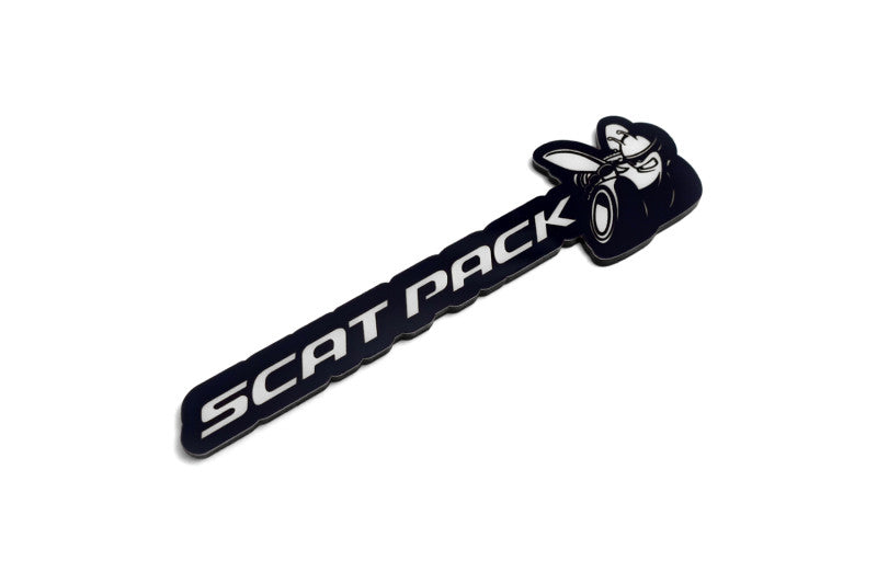 Dodge tailgate trunk rear emblem with Scat Pack logo (type 4)