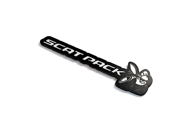 Dodge Emblem & Badges set with Scat Pack logo (Type 4) Dodge emblems decoinfabric BLACK WHITE