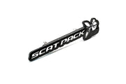 DODGE Radiator grille emblem with Scat Pack logo (type 4) Dodge emblems decoinfabric BLACK WHITE