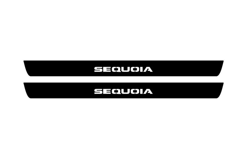 Toyota Sequoia II 2008-2022 Led Door Sill Pro With Logo Sequoia (Premium Painting)