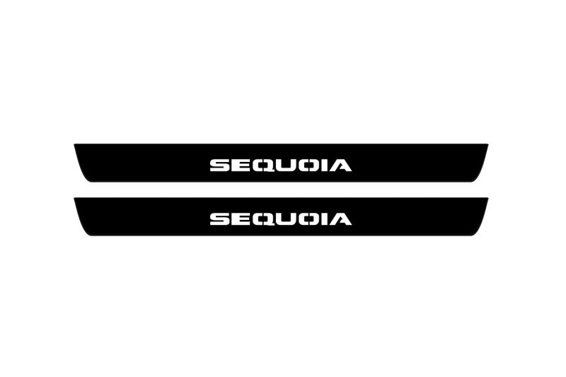 Toyota Sequoia II 2008-2022 Led Door Sill Pro With Logo Sequoia (Premium Painting)