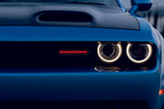 Dodge Illuminated LED Radiator Grille Emblems and Badges with Supercharged logo Dodge Led emblems decoinfabric
