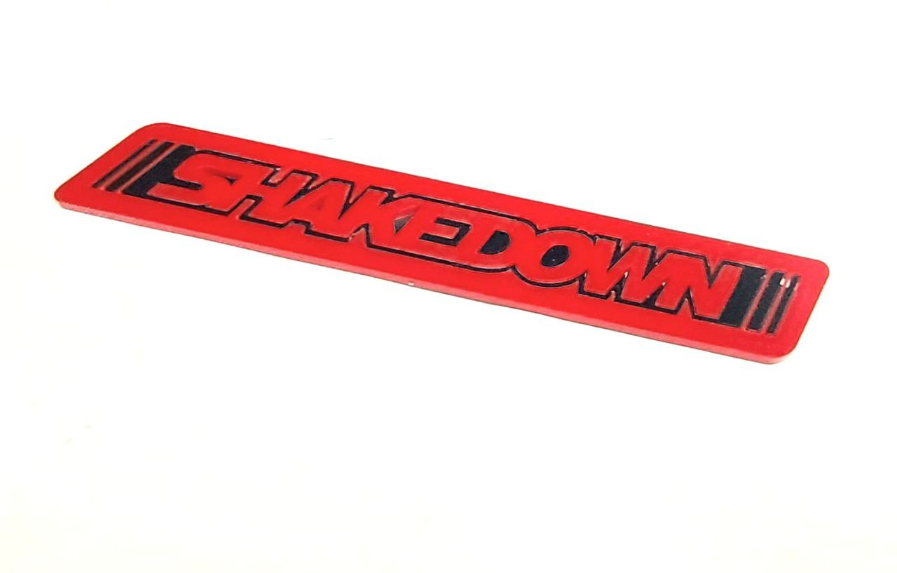 Dodge tailgate trunk rear emblem with Shakedown logo (type 2) Dodge emblems decoinfabric