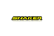 Dodge tailgate trunk rear emblem with Shaker logo (type 2) Dodge emblems decoinfabric BLACK YELLOW
