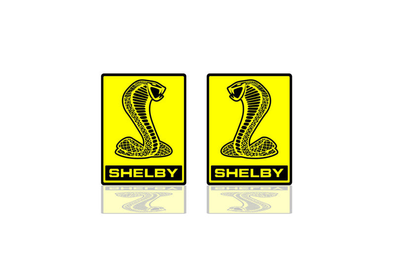 Ford Mustang emblem for fenders with Snake Shelby logo