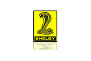 Ford Mustang Emblem & Badges set with Snake Shelby logo Ford emblems decoinfabric BLACK YELLOW