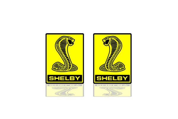 Ford Mustang emblem for fenders with Snake Shelby logo (Type 2)