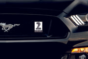 Ford Mustang Radiator grille emblem with Snake Shelby logo Ford emblems decoinfabric BLACK WHITE