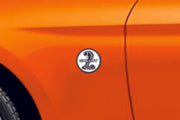 Ford Mustang emblem for fenders with Snake Shelby logo (Type 2) Ford emblems decoinfabric BLACK WHITE
