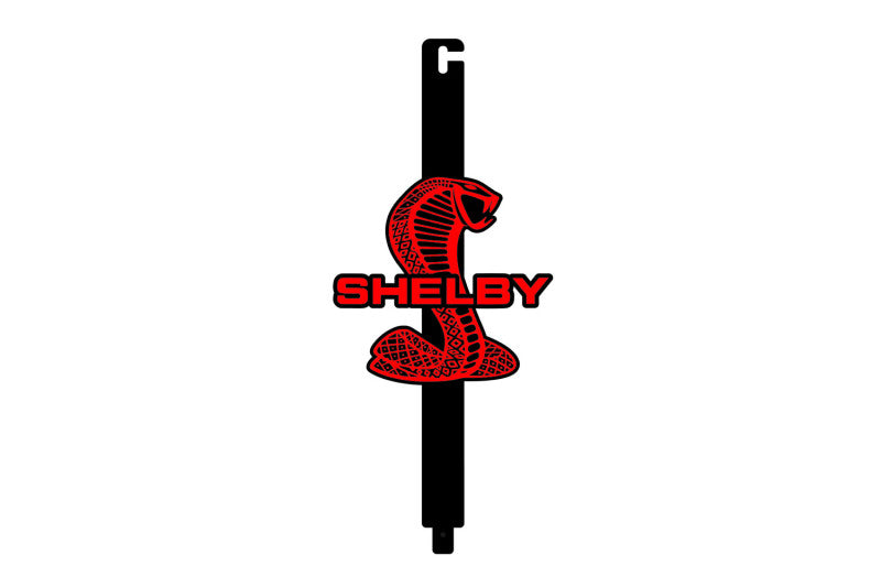 Car Show Stainless Steel Hood Prop with Shelby Snake Logo