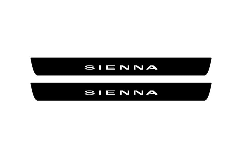 Toyota Sienna III 2011-2020 Led Door Sill Pro With Logo Sienna (Premium Painting) Toyota Led Door Sills PRO opdesign