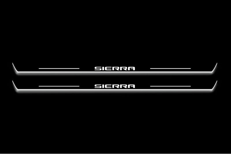 GMC Sierra V 2018+ LED Door Sills PRO With Logo Sierra