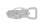 Keychain Bottle Opener for GMC Sierra IV 2013-2019 Keychains opdesign