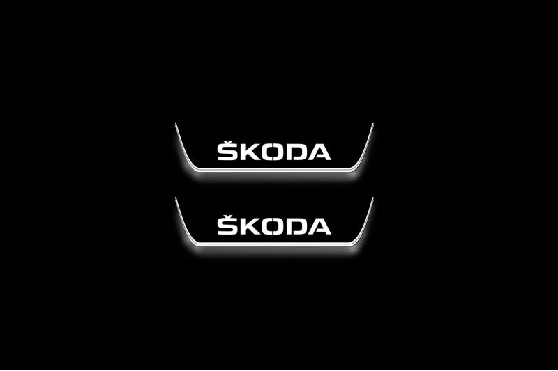Skoda Octavia III (A7) 2013-2020 Auto Door Sills With Logo Skoda