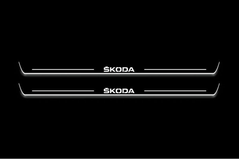 Skoda Enyaq 2020+ LED Door Sills PRO With Logo Skoda