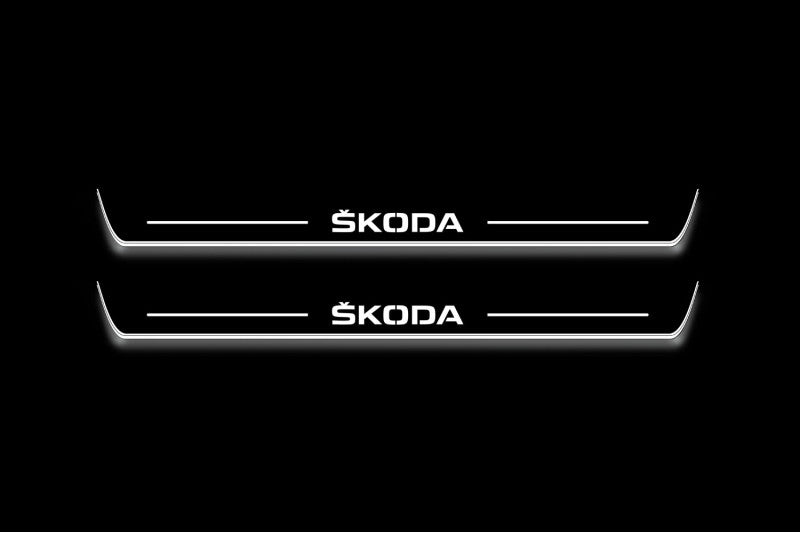 Skoda Octavia III (A7) 2013-2020 Auto Door Sills With Logo Skoda