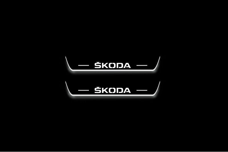 Skoda Enyaq 2020+ LED Door Sills PRO With Logo Skoda