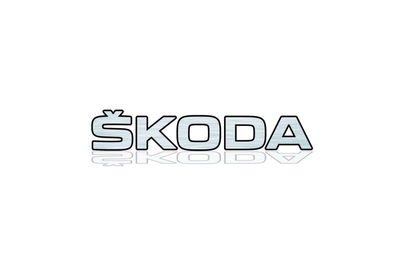 Skoda tailgate trunk rear 3D emblem with Skoda logo (type MIXT) Var. 1 Skoda emblems decoinfabric