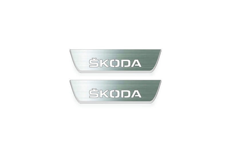 Skoda Octavia III (A7) 2013-2020 Auto Door Sills With Logo Skoda