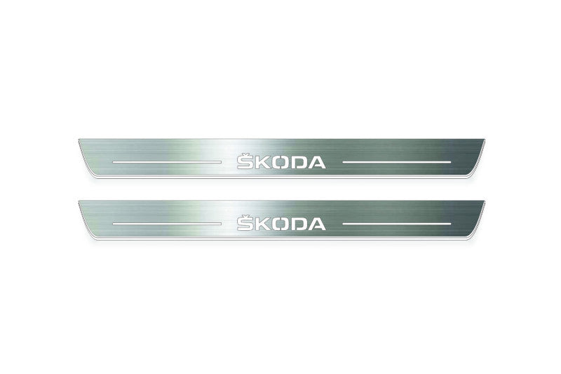 Skoda Octavia III (A7) 2013-2020 Auto Door Sills With Logo Skoda