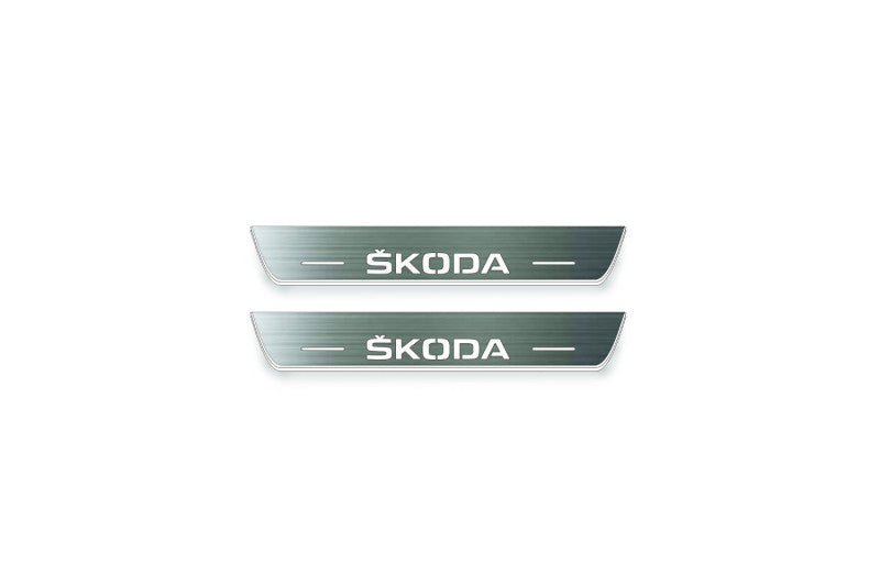 Skoda Enyaq 2020+ LED Door Sills PRO With Logo Skoda