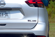 Nissan Rogue T32 tailgate trunk rear 3D emblem with SL awd logo (Type MIXT)
