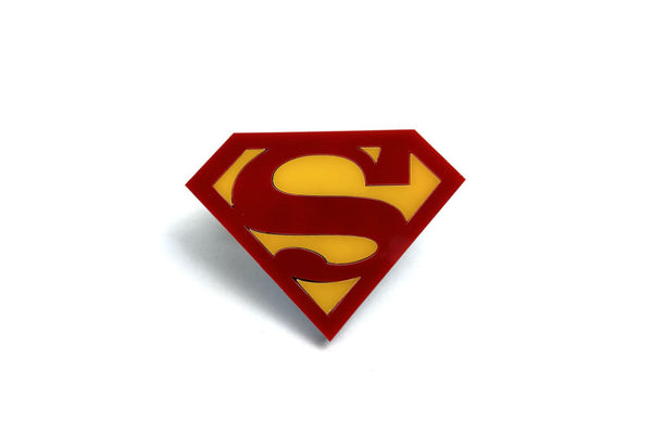 Radiator grille emblem with Superman logo