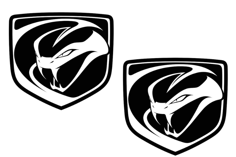 Dodge Viper Emblem & Badges set with Striking Snake logo