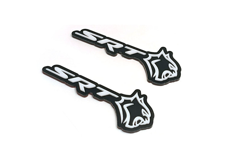 DODGE emblem for fenders with SRT Hellcat logo (type 2) Dodge emblems decoinfabric