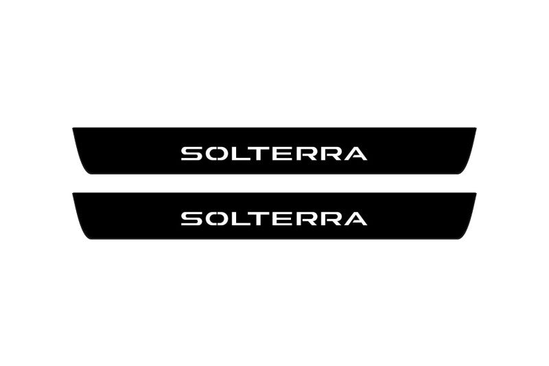 Subaru Solterra 2022+ Led Door Sill Pro With Logo Solterra (Premium Painting)