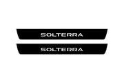 Subaru Solterra 2022+ Led Door Sill Pro With Logo Solterra (Premium Painting) Subaru Led Door Sills PRO opdesign