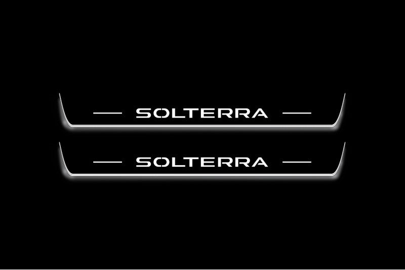 Subaru Solterra 2022+ LED Door Sills With Solterra Logo