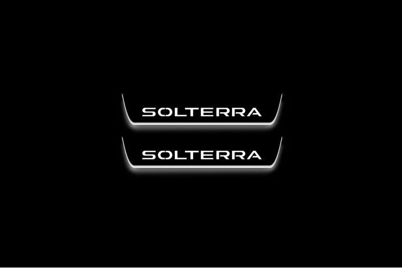Subaru Solterra 2022+ LED Door Sills With Solterra Logo