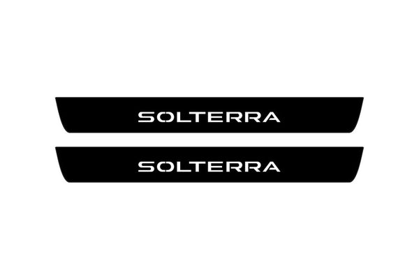 Subaru Solterra 2022+ Led Door Sill Pro With Logo Solterra (Premium Painting)