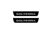 Subaru Solterra 2022+ Led Door Sill Pro With Logo Solterra (Premium Painting) Subaru Led Door Sills PRO opdesign